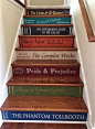 如果你家有个楼梯，可以这么装饰.....一步一脚印，书是人类进步的阶梯。