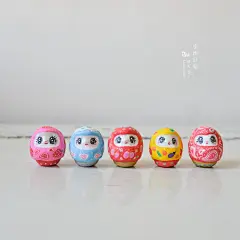 宇治日记 现货 日本职人手作 和纸 手绘 达摩 不倒翁 摆件 5色入-淘宝网