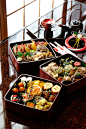 Japanese foods prepared for New Year's -osechi-