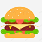 可爱表情汉堡包矢量图 页面网页 平面电商 创意素材