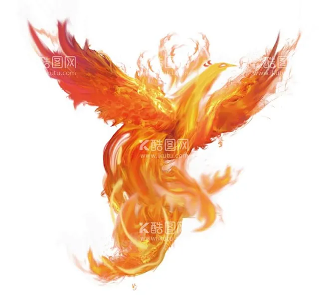 火凤凰 - 源文件下载【酷图网】火凤凰,手绘凤凰,灵鸟,火焰,火苗,不死鸟-花瓣网