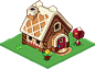 Cookie Houses : " Each Cookie needs a sweet little house. A bunch of sweet little house together makes up a big sweet town! " Cookie Houses are a unique type of building, serving most reliable means of obtaining EXP Star Jellies. As long as they