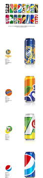 【每日广告】一套超酷的易拉罐包装设计，以本品牌的logo呈现，简单的图...