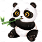 卡通风-动物元素-熊猫