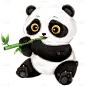 卡通风-动物元素-熊猫