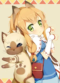 怪物猎人 mhx猫娘 同人图 插画 壁纸 | mhx猫娘 | 半次元-第一中文COS绘画小说社区