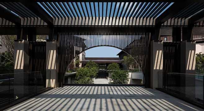 【居住区景观廊架图集】示范区住宅区廊架/...