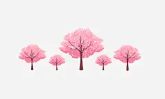 粉红色日本元素樱花树成群高清素材 设计图片 免费下载 页面网页 平面电商 创意素材 png素材