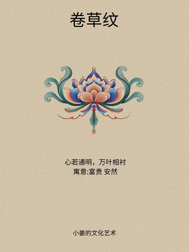 传统文化敦煌卷草纹！ - 小红书-花瓣网