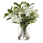 Freedom LILAC Artificial Flower Mix Size W 34cm x D 42cm x H 43cm in White