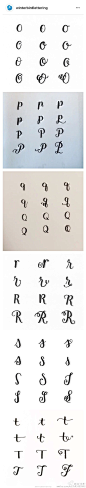 #作品欣赏##brushletter# 作者ins: winterbirdlettering，（侵删）@brushlettering分享菌