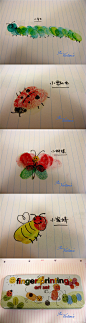 【重阳佳节宝宝送创意】用指印制作的小图画，适合粑粑麻麻和宝宝一起玩哦~今天是重阳节，带着宝宝创作一幅快乐的图画，送给爷爷奶奶外公外婆，让他们的重阳节过得更开心吧！