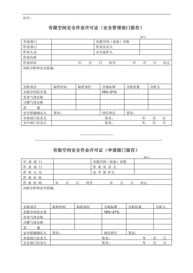 有限空间作业审批制度(含审批单)_第4页