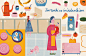 Lidl Poland family cook book : various illustrations for a family cook book in collaboration with Lidl Poland. I illustrated the chapter openers and a "how to" chapter.