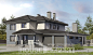 340-005-R Two Story House Plans with garage under, big Tiny House Plans
