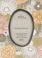 party invitations - Peony Frame by Alethea and Ruth #采集大赛#