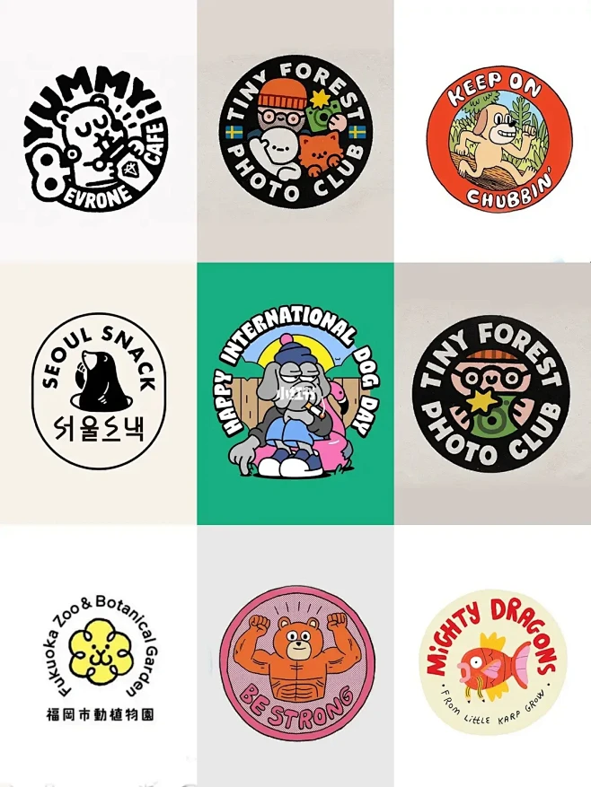 【logo欣赏】徽章式卡通logo