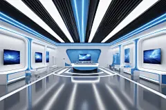 科学体验馆现代科技展厅摄影图