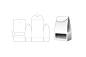 包装设计模切图刀模图EPS矢量模板 Box cut out template, die cut template design :