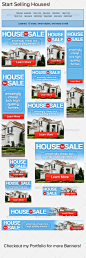 House for Sale Banner Ad PSD Template房子出售广告平面素材-淘宝网