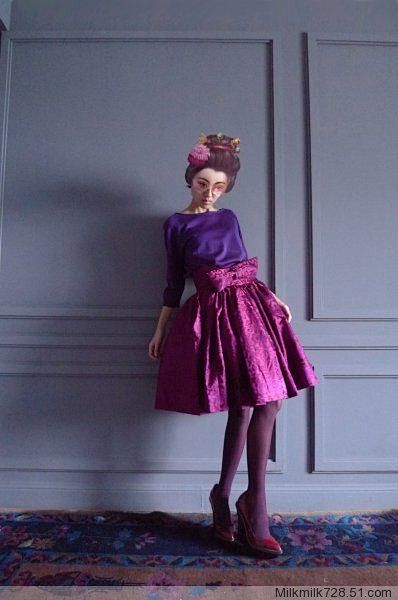 经典蓬裙之紫红