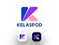 KELASPOD logoflat brand identity design graphic design minimal logo design icon design letter logo app logo logo design kelaspod
