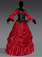 Red Dress, Raoh 3d : Marvelous Designer Medieval Female cloth test