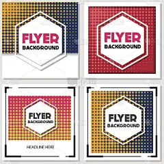 复古半色调风格的背景设计模板