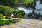香港九龙寨城公园的美丽中式花园