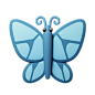 蝴蝶 3D多彩卡通动物形象图标 Butterfly_2k