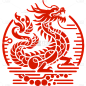 龙年春节过年新年除夕新春2024金色中国风龙纹