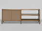 Ash sideboard with doors BELLAGIO | Sideboard by Morelato