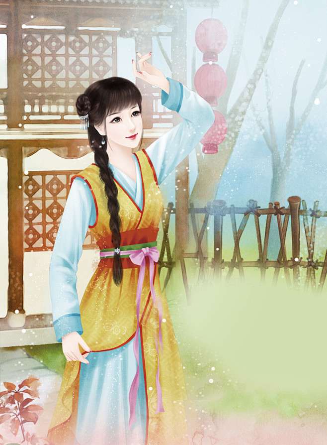 古风手绘插画