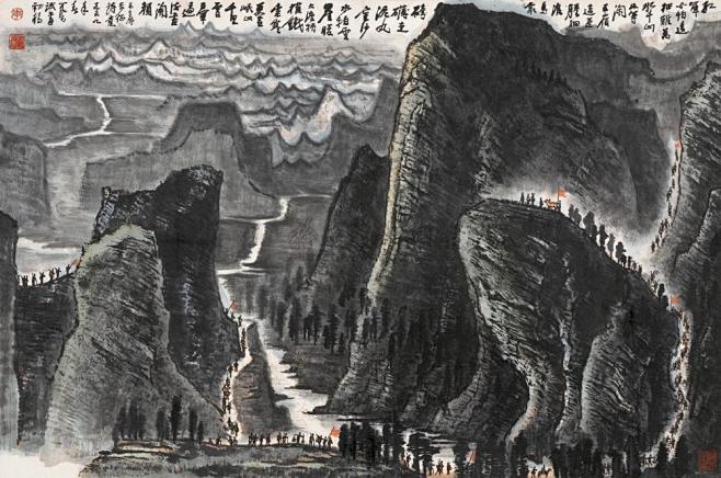 拍卖丨李可染万山红遍拍出1.8亿元-艺术...