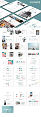 Energize - Powerpoint Presentation Templates - 150+ Total Slides, on 5 Premade colors - 30 Slides for each Template - Section Break Slides - 5 Color Variation - Handcrafted Infographic in Powerpoint