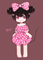 哥特萝莉小萌猫  的插画 Minnie Mouse