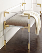 Lucite + gold bench - gorgeous!: 