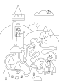 Ilustraciones - Libro infantil : Ilustraciones para libro infantil, con actividades y stickers.Diseño de personajes, elementos, escenas.Para MSA Editorial