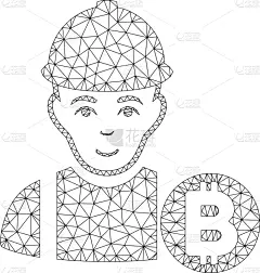 铁丝网,矿工,模型,比特币,专业人员,直的,建筑业,采矿业,顾客,沟通