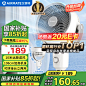 【艾美特FA18-X115】艾美特（AIRMATE）【小暴风】空气循环扇大风量摇头电风扇家用台式落地扇升级加高换气轻音柔风小风扇 FA18-X115【行情 报价 价格 评测】-京东