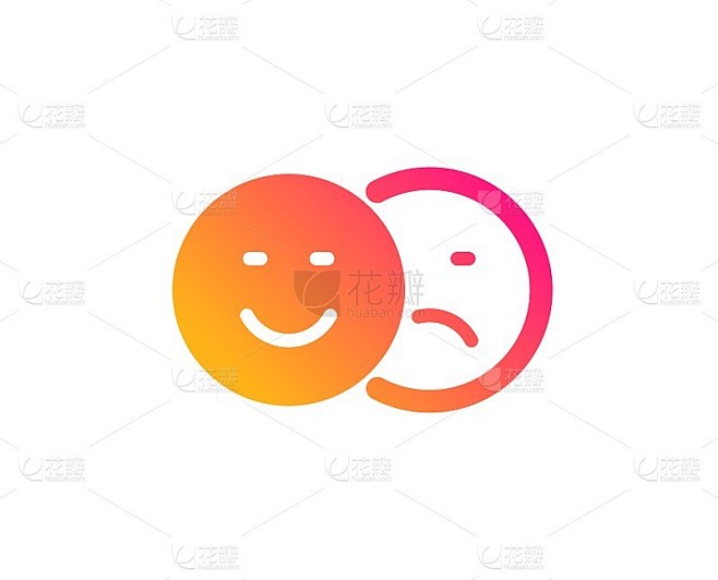 Like and dislike icon. Smile sign. Vector