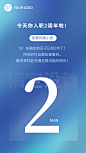 企业公司员工入职周年庆贺卡手机海报