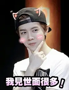 鹿晗童鞋的魔性表情包来啦~咔咔~O(∩_∩)O~_纳兰狐魅图片专辑-堆糖