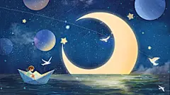 治愈系唯美小清新海报插画