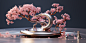 osutton__metal_fountain_with_cherry_blossoms_in_the_style_of_fu_2c098b40-47d6-41c4-9034-75aeec08c435