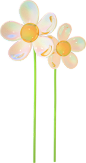 玻璃质感花朵素材-小白花