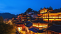 洪崖洞夜景国内城市重庆旅游景点风景摄影图