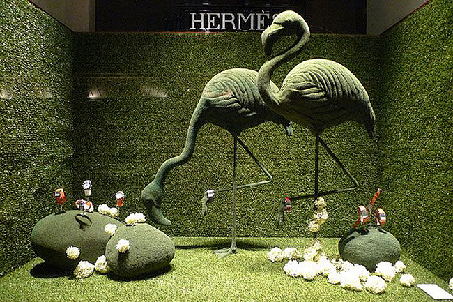 Hermes 爱马仕2014春季橱窗陈列...