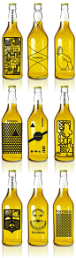 I'd totally buy one of these just for being so different. // Beer bottles by Icelandic design studients: Geir Olafsson, Hlynur Ingólfsson, Þorleifur Gunnar Gíslason