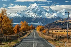 大山里的公路高清壁纸